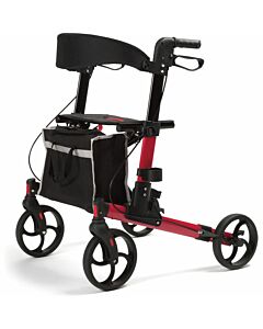 Vermeiren rollator Quava dubbel opvouwbaar. Een mooie design rollator leverbaar in rood en antraciet. 