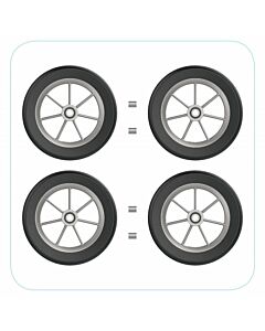 Complete set van 4 soft wielen Rehasense rollator